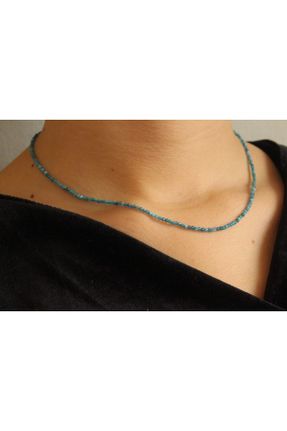 گردنبند جواهر آبی زنانه کد 640442756
