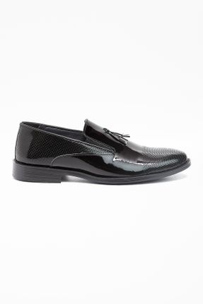 کفش کلاسیک مشکی مردانه چرم لاکی پاشنه کوتاه ( 4 - 1 cm ) پاشنه ساده کد 816532920
