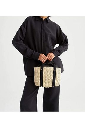 کیف دوشی بژ زنانه حصیر Vivacasa - کد 837888343