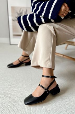 کفش پاشنه بلند کلاسیک مشکی زنانه چرم لاکی پاشنه ضخیم پاشنه کوتاه ( 4 - 1 cm ) کد 793293541