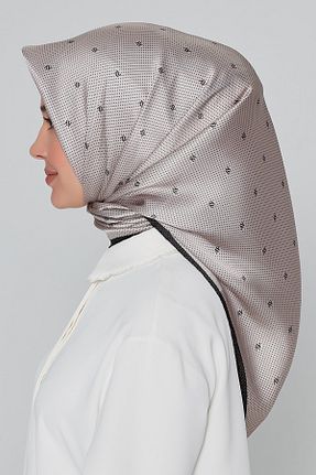 روسری نارنجی کرپ ساتن ابریشم Armine - کد 121323462