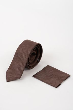 کراوات قهوه ای مردانه پارچه نساجی İnce کد 121927137