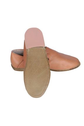 کفش پاشنه بلند کلاسیک قهوه ای مردانه چرم خالص Aintap - کد 122728009