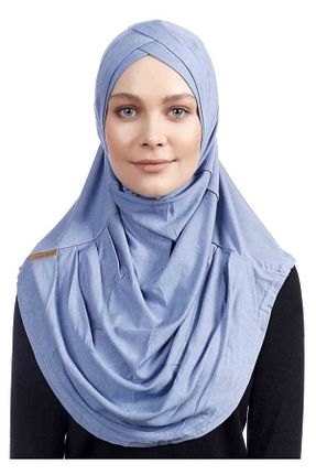 روسری آبی 100 x 100 Ecardin - کد 122771534
