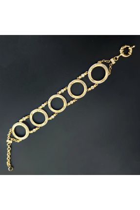 دستبند جواهر طلائی زنانه کد 836051696