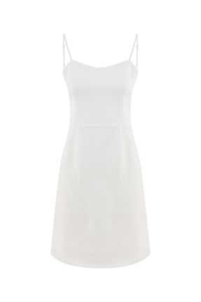 لباس سفید زنانه بافتنی Fitted کد 837044024