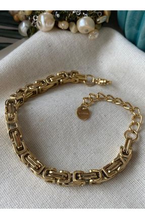 دستبند استیل طلائی زنانه استیل ضد زنگ کد 759794886