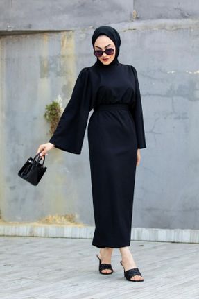 لباس مشکی زنانه اسلیم بافتنی کد 778715036