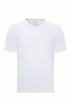 تی شرت سفید مردانه یقه هفت رگولار تکی کد 829034480