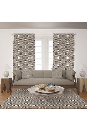 پرده زمینه قهوه ای پلی استر EVSEHOMES - کد 129660198