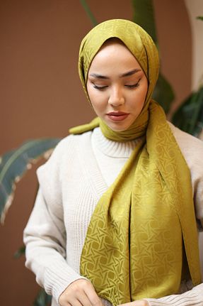 شال سبز زنانه ویسکون SİLKHOMEE - کد 837938071