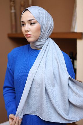شال طوسی زنانه ویسکون SİLKHOMEE - کد 837938037