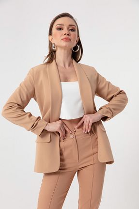 کت بلیزر بژ زنانه پلی استر Lafaba - کد 289205003