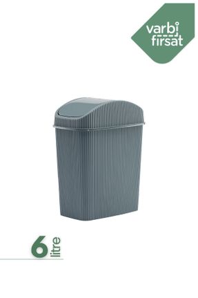 سطل زباله طوسی پلاستیک 6 L کد 824910853
