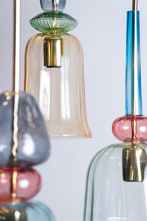 لوستر طلائی چوب LAST TOUCH INTERIORS - کد 838001029