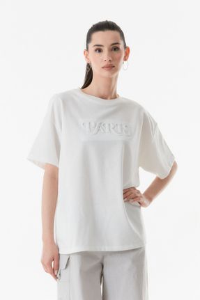 تی شرت نباتی زنانه رگولار یقه گرد کد 828097878