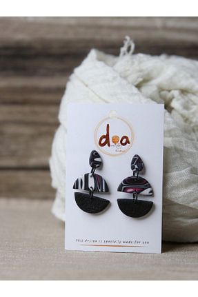 گوشواره جواهر رنگی لزران Doa Design - کد 835745938
