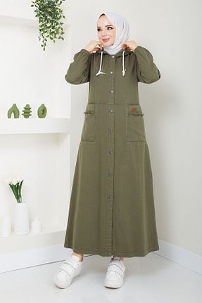 کلاه و ابایا خاکی زنانه جین Pamuk Butik - کد 814103078