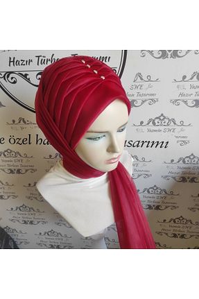روسری قرمز ساده Yasmin S