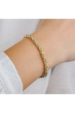 دستبند طلا طلائی زنانه 14 عیار Burcu Kuyumculuk - کد 636334054