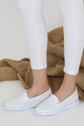 کفش کژوال سفید زنانه پاشنه کوتاه ( 4 - 1 cm ) پاشنه ساده کد 834793952