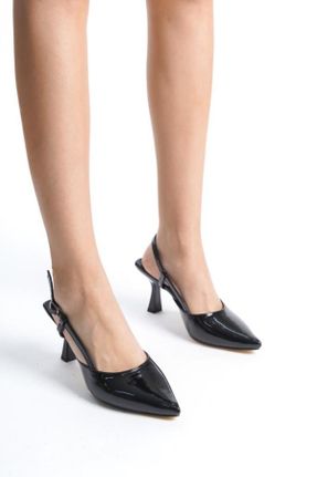 کفش پاشنه بلند کلاسیک مشکی زنانه چرم مصنوعی پاشنه نازک پاشنه متوسط ( 5 - 9 cm ) کد 790179585