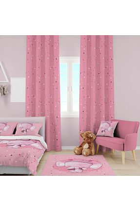 پرده زمینه صورتی جیر EVSEHOMES - کد 815447191