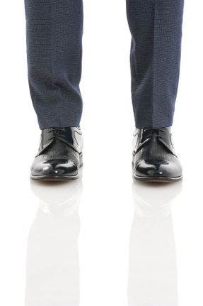 کفش کلاسیک سرمه ای مردانه پاشنه کوتاه ( 4 - 1 cm ) کد 837927335