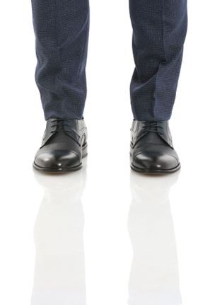کفش کلاسیک سرمه ای مردانه پاشنه کوتاه ( 4 - 1 cm ) کد 837927326