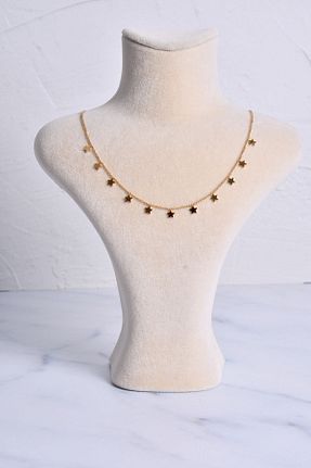 گردنبند استیل ( فولاد ) طلائی زنانه استیل (فولاد) shiva accessorie - کد 790369887