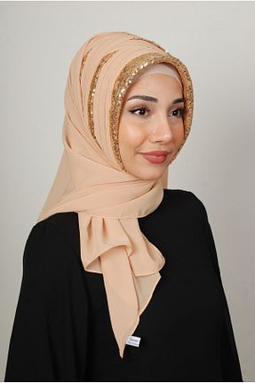 روسری طلائی شیفون Yasmin S