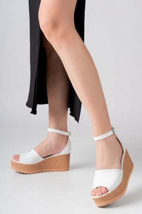 کفش پاشنه بلند پر سفید زنانه پاشنه متوسط ( 5 - 9 cm ) چرم مصنوعی پاشنه پر کد 744983511
