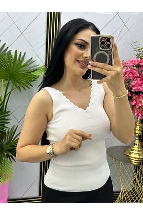 بلوز سفید زنانه ساده AFA - کد 830155264