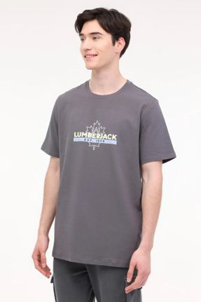 تی شرت مشکی مردانه رگولار یقه خدمه پنبه (نخی) تکی بیسیک کد 827092658