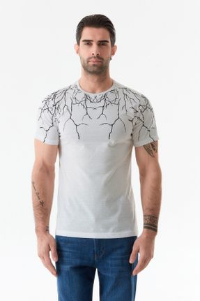 تی شرت نباتی مردانه رگولار یقه گرد پنبه - پلی استر تکی بیسیک کد 806799995
