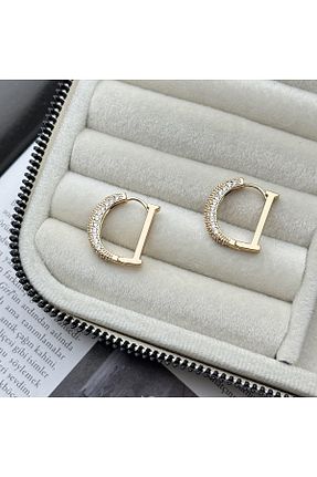 گوشواره جواهر زرد زیرکن DS DİAMONDSHOP - کد 838008343