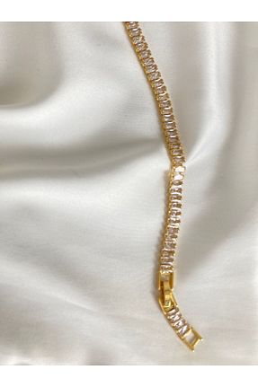 دستبند جواهر طلائی زنانه زیرکن solaris design - کد 832349976