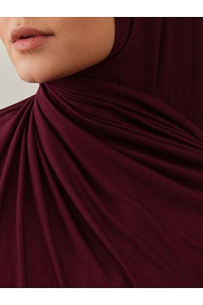 روسری زرشکی 70 * 180 Femple Modest - کد 838077569
