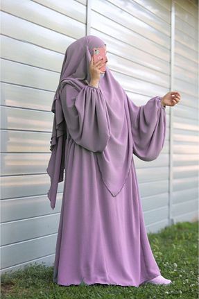 ست بالاتنه و پائین تنه بنفش زنانه بافتنی Şahane - کد 786101104