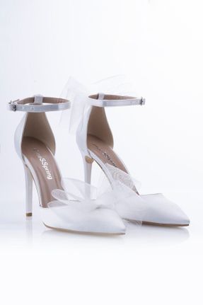 کفش مجلسی سفید زنانه پاشنه متوسط ( 5 - 9 cm ) پاشنه نازک کد 687131015