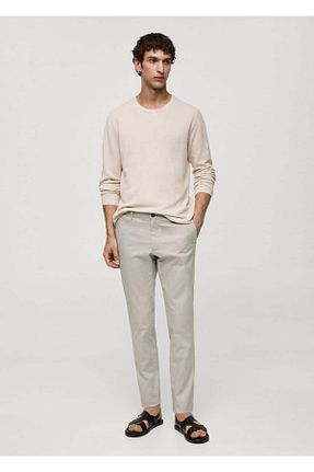 شلوار طوسی مردانه الاستین MANGO Man - کد 787875875
