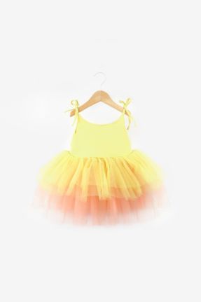 لباس زرد بچه گانه بافتنی پلی استر رگولار بند دار کد 831819683