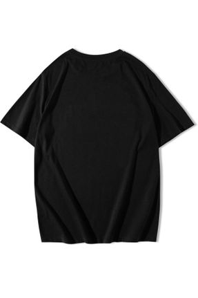 تی شرت مشکی زنانه رگولار یقه گرد تکی کد 752359846