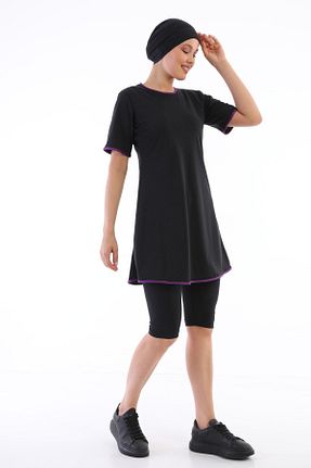 مایو حجاب مشکی زنانه ساده Asgard Tesettür - کد 316042221