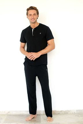 ست لباس راحتی مشکی مردانه ساده DOSXX - کد 305277911