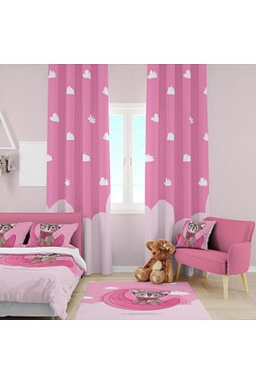 پرده زمینه صورتی جیر EVSEHOMES - کد 815516150