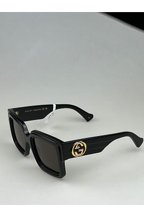 عینک آفتابی مشکی زنانه UV400 Gucci - کد 753315709