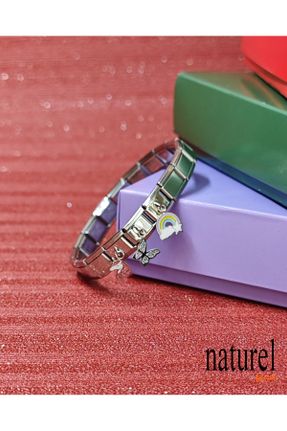 دستبند استیل متالیک زنانه فولاد ( استیل ) کد 753047056