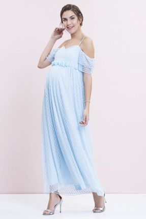لباس آبی زنانه A-line بافتنی کد 203789171