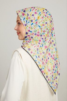 روسری زرد پنبه ای Levidor - کد 837975620